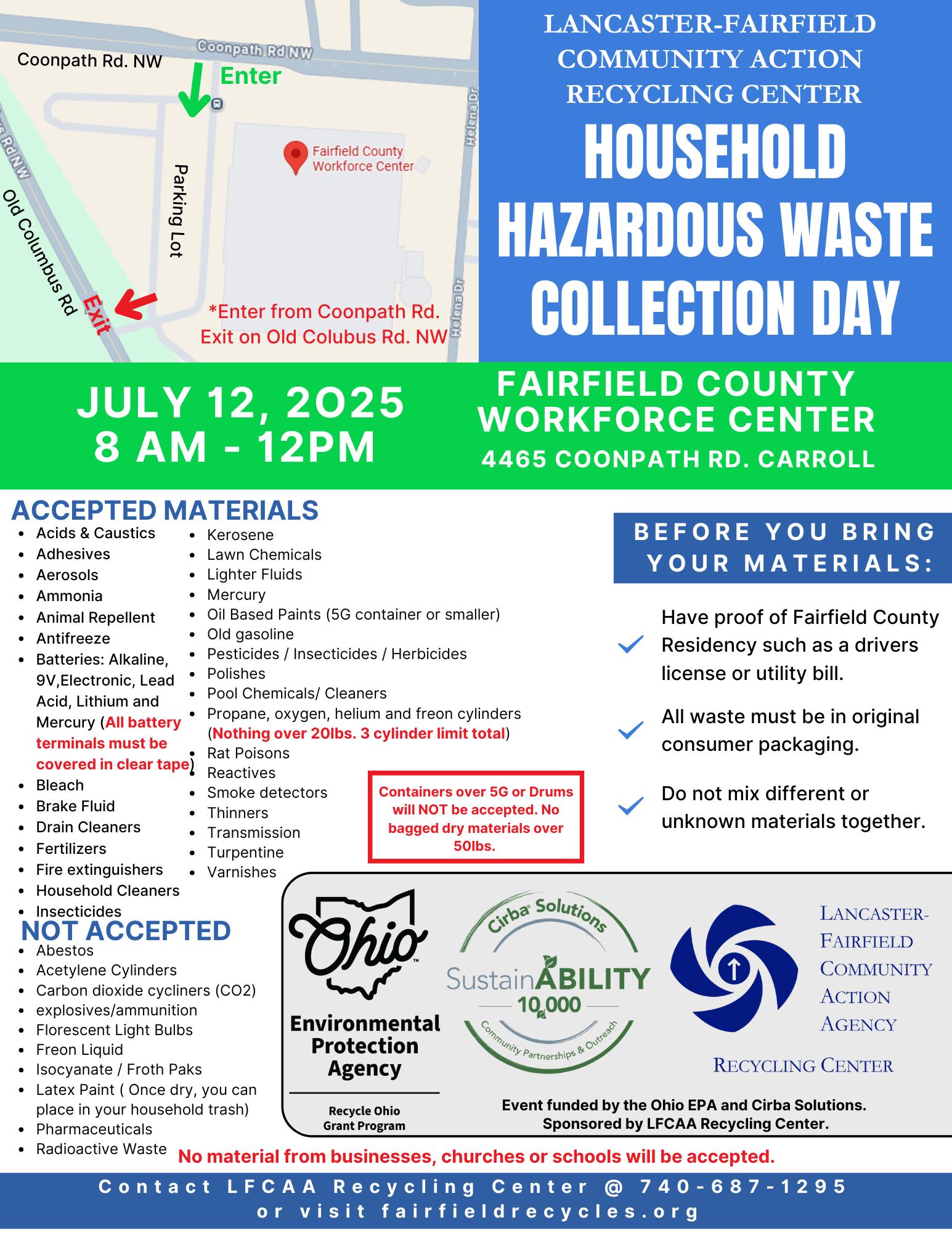 hazmat recycle july 2025